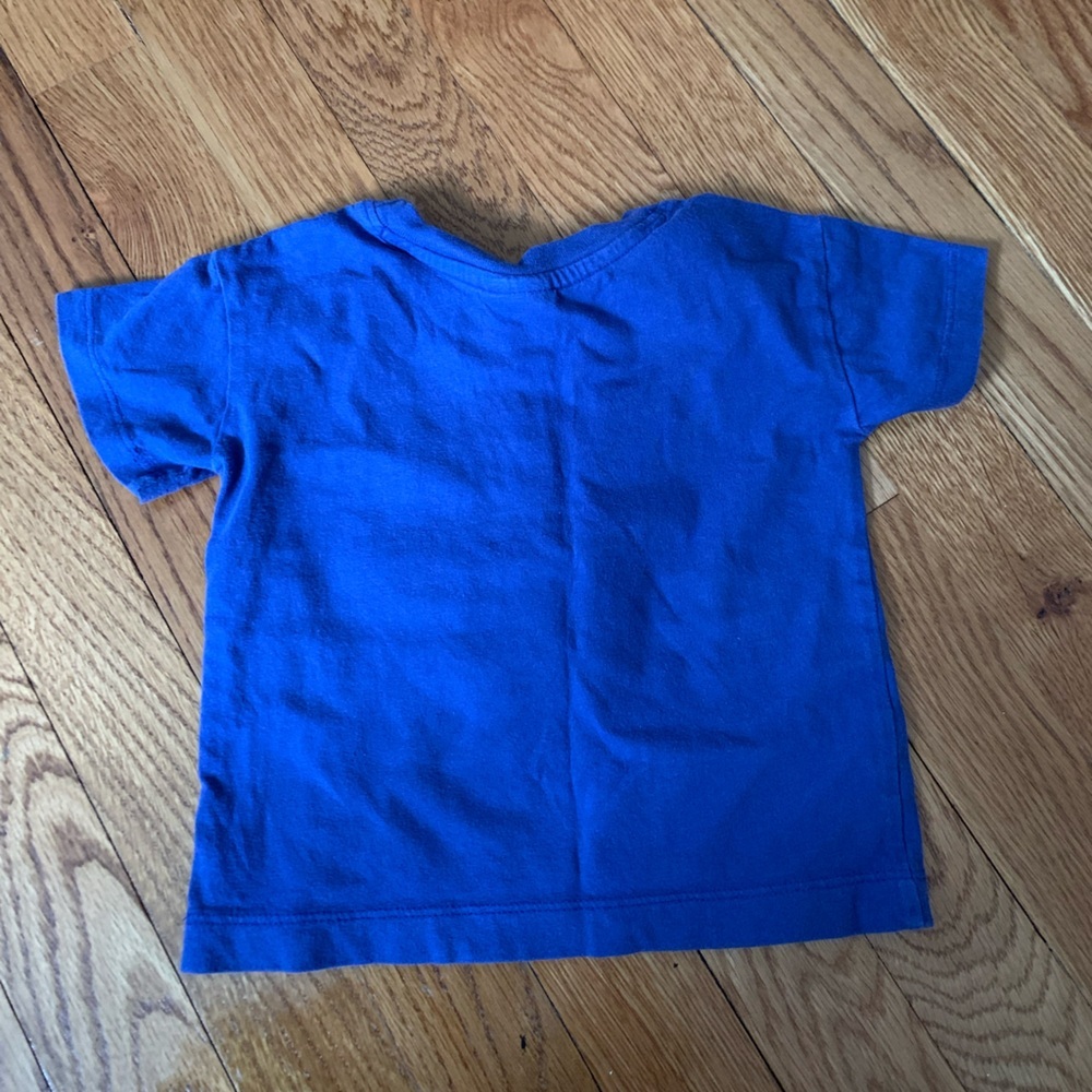 Hanna Andersson Blue Short Sleeve Tee Shirt with Tiger Size 18-24 Months - Picture 4 of 4